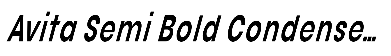 Avita Semi Bold Condensed Oblique